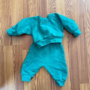 Vintage Fisher Price Matching Green Sweatsuit 6M. Jan-14
